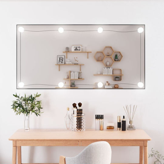 vidaXL Oglindă de Perete cu Iluminare LED 50x100cm 1buc
