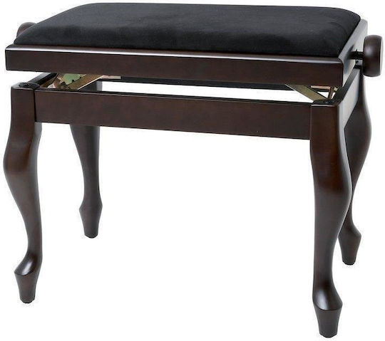 Gewa Deluxe Classic Σκαμπό Πιάνου Ρυθμιζόμενο Rosewood Matte Μ52xΠ30xΥ45-58cm