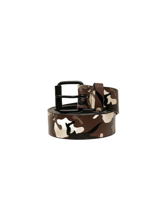 Urban Classics Men's Artificial Leather Belt Khaki