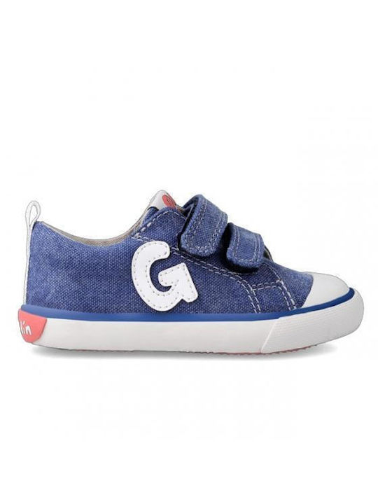 Garvalin Παιδικά Sneakers με Σκρατς Μπλε