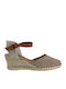 1540001 Women's Leather Platform Espadrilles Pouro