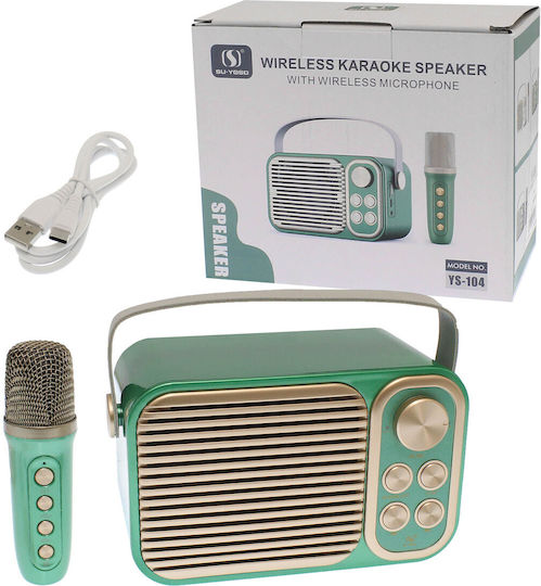 Ηχείο Karaoke με Ασύρματο Μικρόφωνο YS-104 887295_g Πράσινο