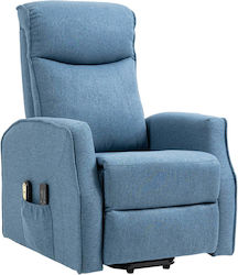 Πολυθρόνα Relax Massage με Υποπόδιο Μπλε 74x87x89cm