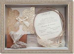 ley-gold carved wreath case 25x35 cm.x4cm.depth wall mounted.