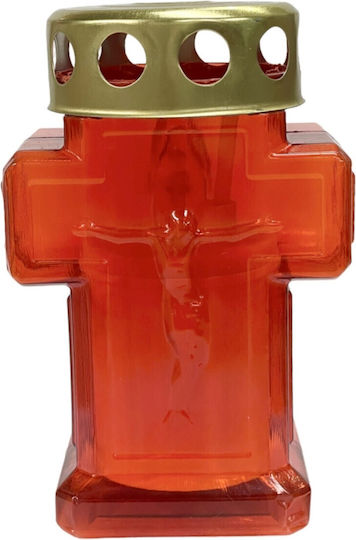 Metallex Plastic Memorial Electric Cross 7x12cm