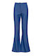 Matis Fashion Women's High-waisted Fabric Trousers Bell Blue