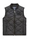 Waterproof Kids Quilted Sleeveless Short Windproof Black Jacket