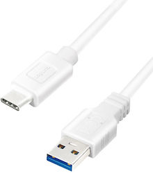 LogiLink USB 3.2 Cable USB-C male - USB-A male White 3m (CU0177)