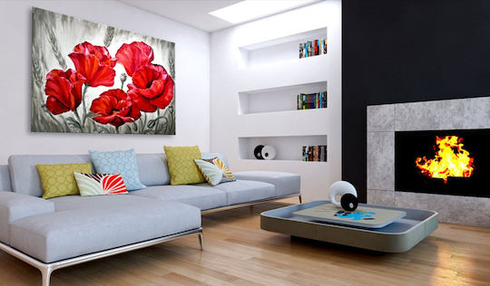 Polihome Poppies Fabric Painting 120x80cm