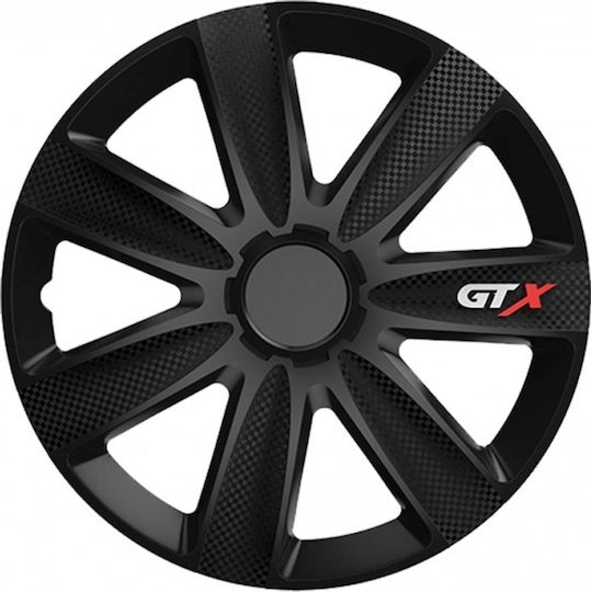 Versaco Car Hubcap Set GTX Carbon 15" 4pcs Black