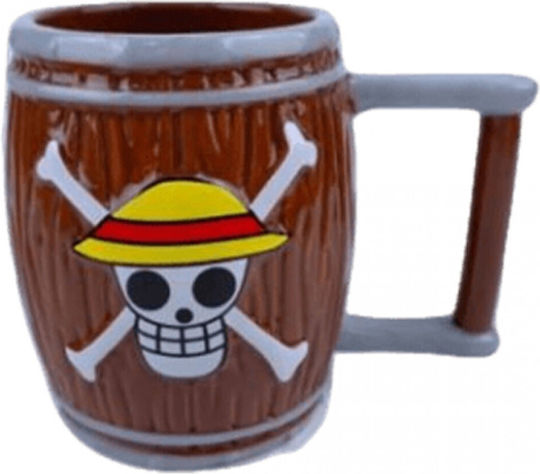 One Piece Tasse Keramik Braun 1Stück