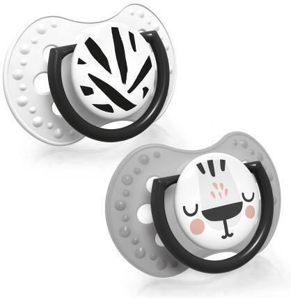 Lovi Baby Πιπίλες Σιλικόνης για 6-18 μηνών Salt & Pepper Γκρι - Λευκό 2τμχ