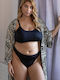 Plus Size Bikini Slip Black