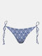 Bikini Slip with Ties Light Blue
