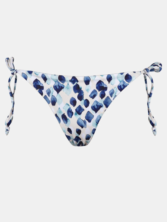 Rock Club Bikini Slip with Ties Light Blue