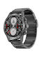 Microwear DT70 Pro Oțel inoxidabil 48mm Ceas inteligent cu pulsometru (Black Steel)