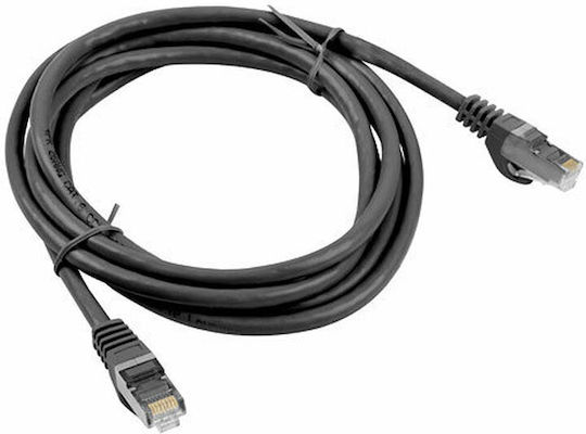 Lanberg F/UTP Cat.6 (Gigabit) Καλώδιο Δικτύου Ethernet 0.5m Μαύρο