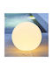 Atmosphera Outdoor Floor Lamp Globe LED for Exterior Space with Warm White Light IP44 White