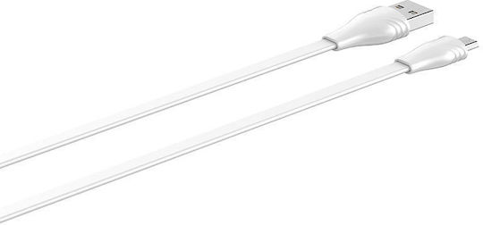 Ldnio LS550 USB 2.0 to micro USB Cable Λευκό 0.2m