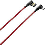 Ldnio LS422 Winkel (90°) USB 2.0 auf Micro-USB-Kabel Rot 2m 1Stück