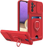 Bodycell Multifunction Back Cover Πλαστικό Ανθεκτική με Υποδοχή για Κάρτες Κόκκινο (Galaxy A34)