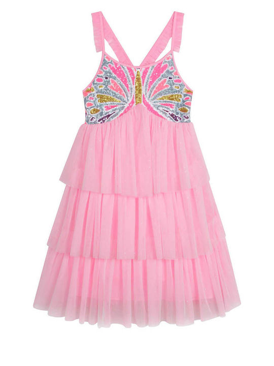 Billieblush Детска рокля Тюл Без ръкави Розов