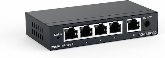 Ruijie RG-ES105D Unmanaged L2 Switch με 5 Θύρες Ethernet