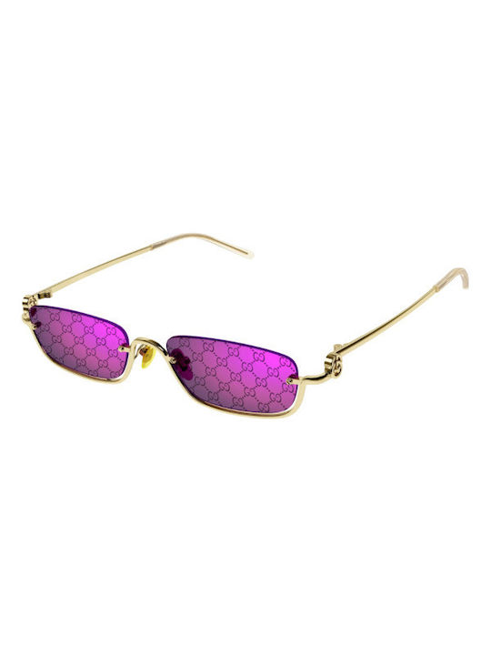 Gucci Sunglasses with Gold Metal Frame and Pink Lens GG1278S 005