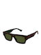 Gucci Unisex Sonnenbrille mit Braun Schildkröte Kunststoff Gestell und Grün Linse GG1301S 002