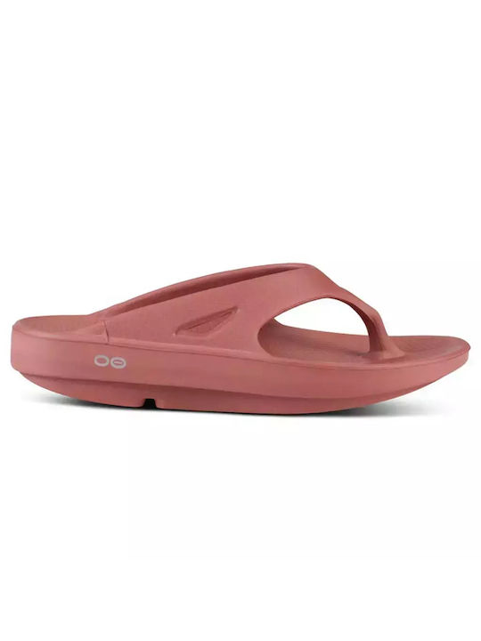 Oofos Frauen Flip Flops in Orange Farbe