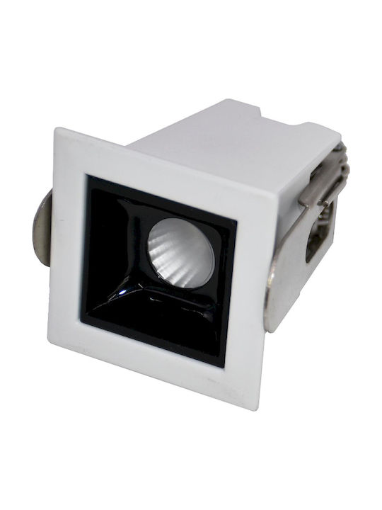 Geyer Metallic Recessed Spot with Integrated LED and Natural White Light White 1pcs
