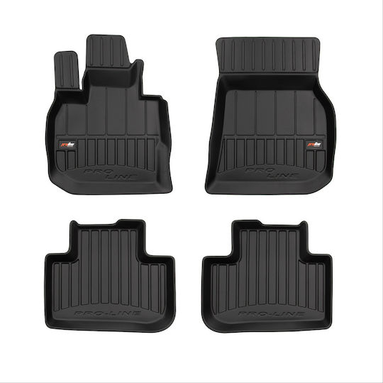 Frogum Set of Front and Rear Mats 4pcs Tray Type for BMW X3 / X4 2017 Black