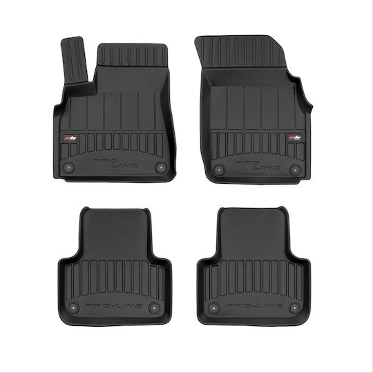 Frogum Set of Front and Rear Mats 4pcs Tray Type for Audi Q7 / Q8 2015 Black