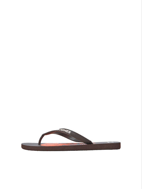 Jack & Jones Ανδρικά Flip Flops Καφέ