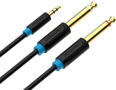 Vention Cablu 2x 6,3 mm de sex masculin - 3,5 mm male 5m (BACBJ)