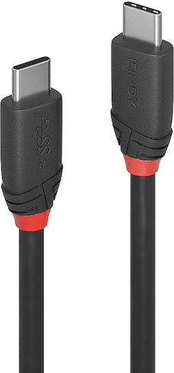 Lindy USB 3.2 Cable USB-C male - USB-C Μαύρο 0.5m 36905