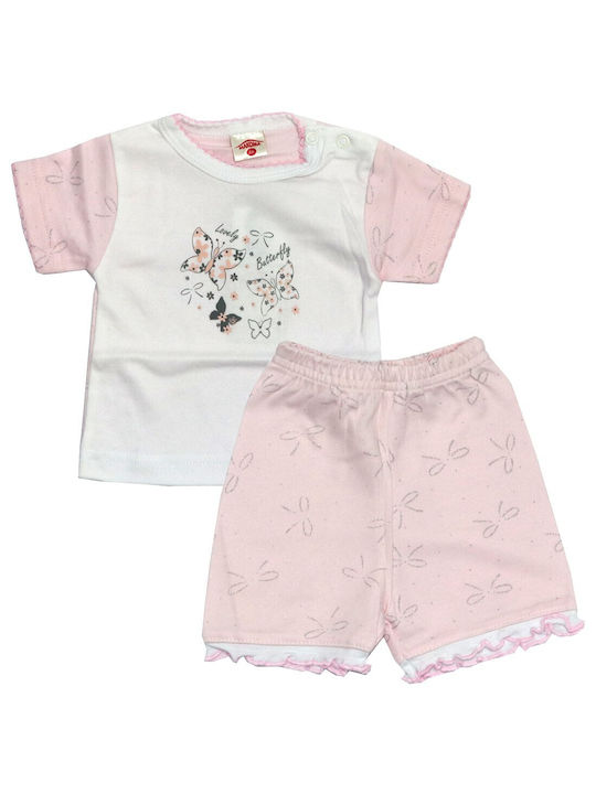 Makoma Kids Set with Shorts Summer 2pcs Pink