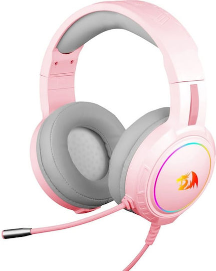 Redragon H270P Over Ear Gaming Headset with Connection 2x3.5mm / USB Pink