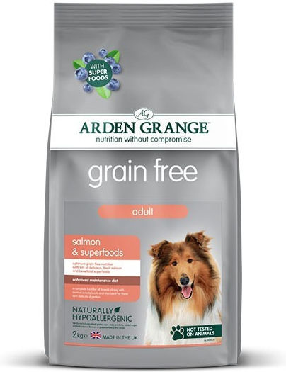 Arden Grange Grain Free Adult 12kg Ξηρά Τροφή χωρίς Σιτηρά για Ενήλικους Σκύλους με Σολομό
