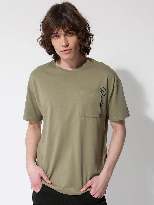 Tresor Teri Men's Short Sleeve T-shirt Khaki