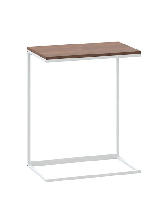 Rectangular Side Table Wooden White L55xW35xH66cm.