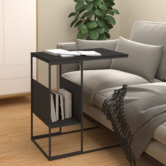 Rectangular Side Table Wooden Black M55xW36xH59.5cm