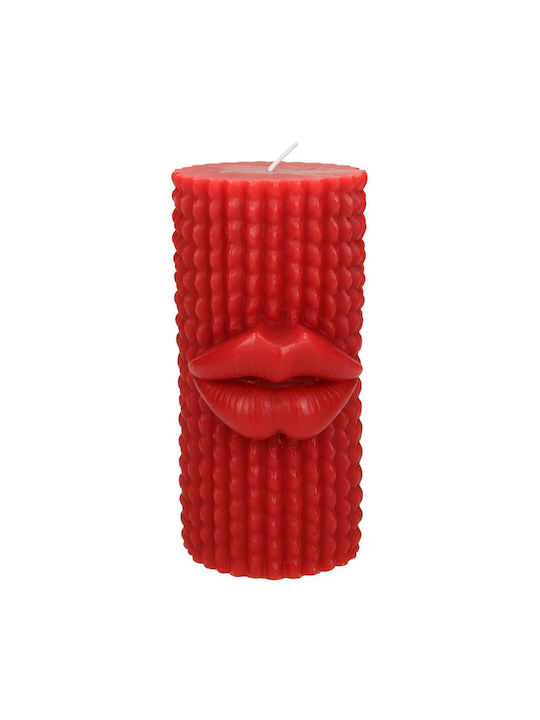 ArteLibre Decorative Candle Red 7.3x15cm 1pcs