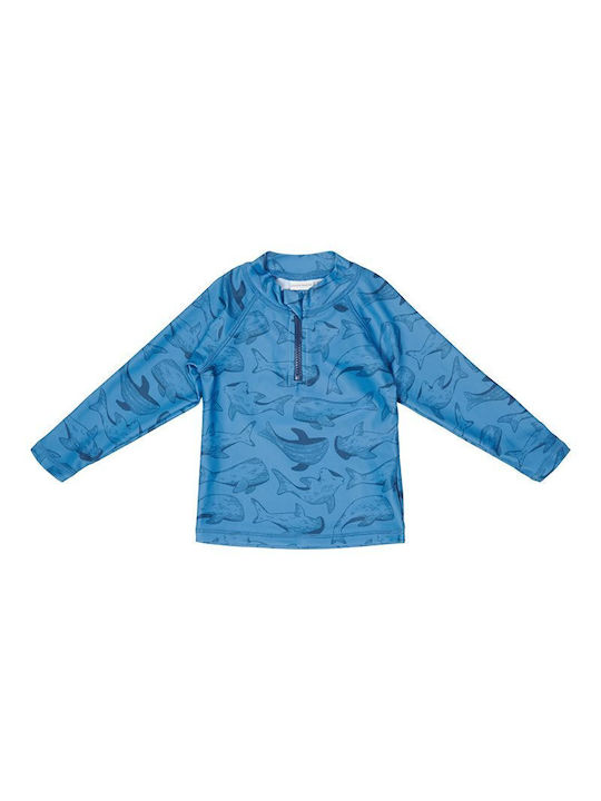 Little Dutch Sea Life Kinder Badeanzug UV-Schutz (UV) Langarm-Shirt Blau