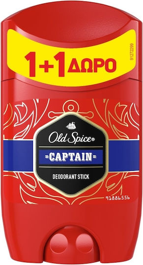 Old Spice Captain Deodorant Αποσμητικό σε Stick 2x50ml