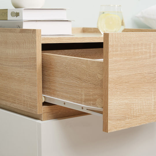 Wooden Bedside Table Brown 50x40x47.5cm