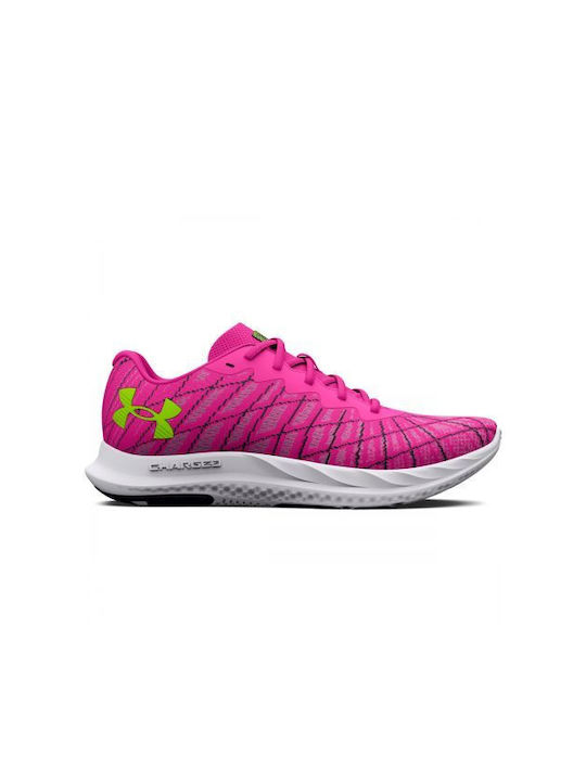 Under Armour Charged Breeze 2 Γυναικεία Αθλητικά Παπούτσια Running Rebel Pink / Black / Lime Surge