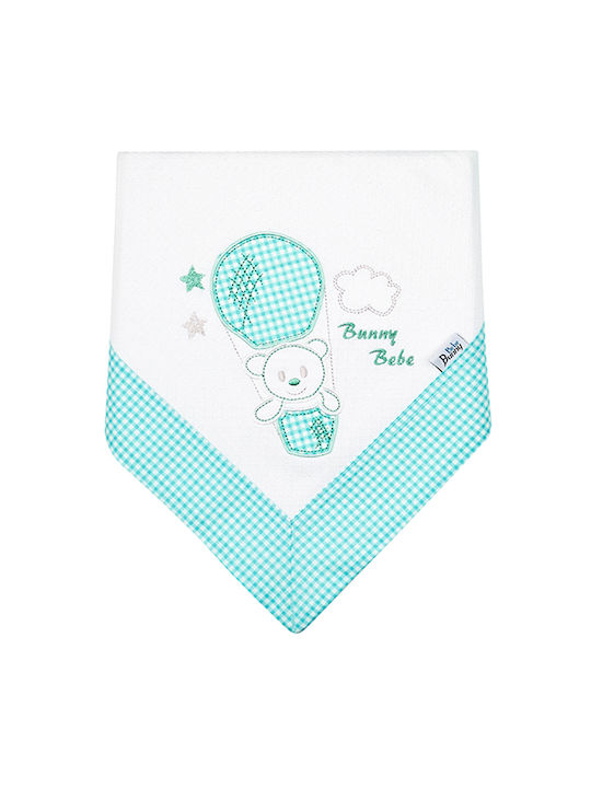 Bunny Bebe Pique Swaddle Blanket Balloon 753 Turquoise 90x90cm