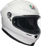 AGV K6 S Solid White Κράνος Μηχανής Full Face ECE 22.06 1255gr με Pinlock