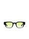 Meller Gamal Sunglasses with Black Lemon Plastic Frame and Yellow Polarized Lens GM-TUTLEMON